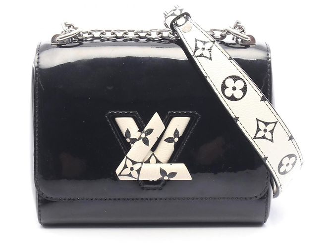 Bolso de hombro Louis Vuitton Twist PM Noir Negro Blanco