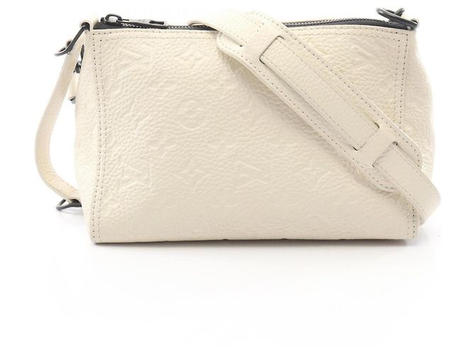 Louis Vuitton Triangle Messenger 2-Way Shoulder Bag White