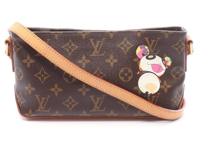 Borsa a tracolla Louis Vuitton Trotteur Marrone Multicolore