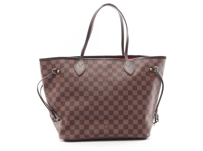 Saco Tote Louis Vuitton Neverfull MM Damier Ebene Marrom