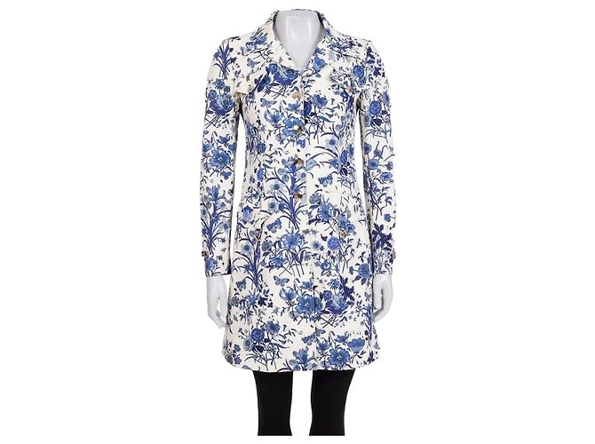Casaco de algodão com estampado floral branco Gucci Resort 2007 IT 38 usado