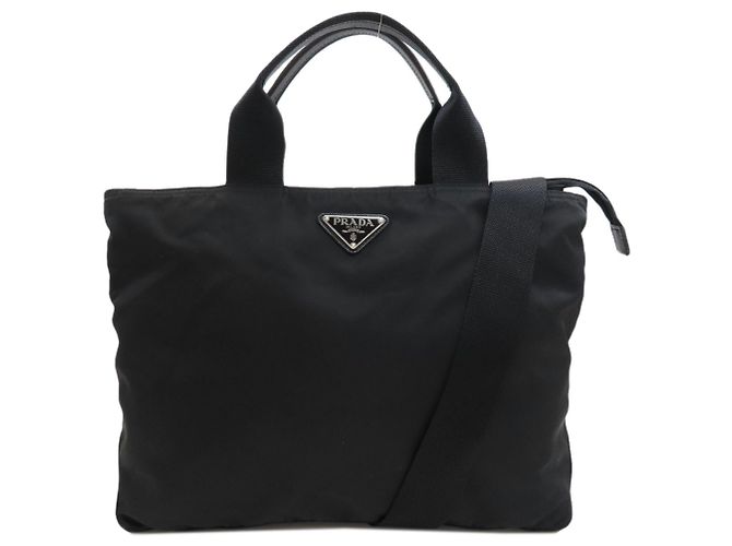 Borsa Tote 2-Way in nylon Prada Nero