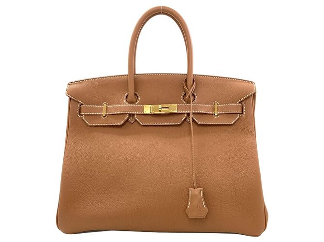 Hermès Bolsa Hermes Birkin 35 Gold Dourado