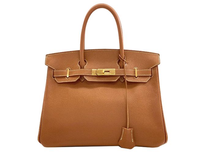 Hermès Bolsa Hermes Birkin 30 em couro Epsom Gold Dourado