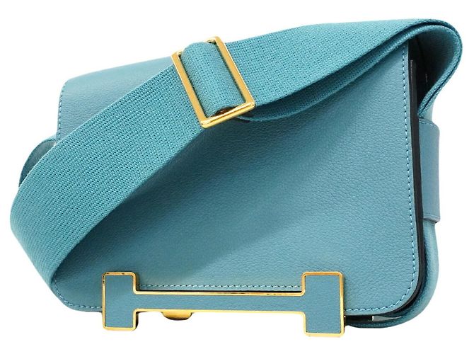 Hermès Borsa a tracolla Hermes Geta in New Blue Jean