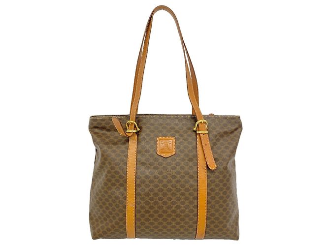 Céline Borsa Tote Celine Macadam in marrone