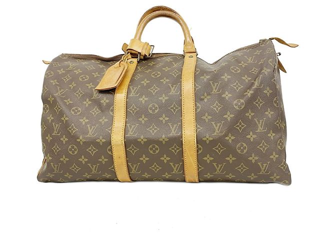 Louis Vuitton Boston Monogram Keepall 50 Braun