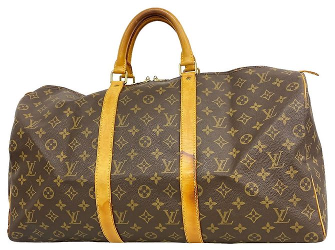 Louis Vuitton Boston Monogram Keepall 50 Marrom