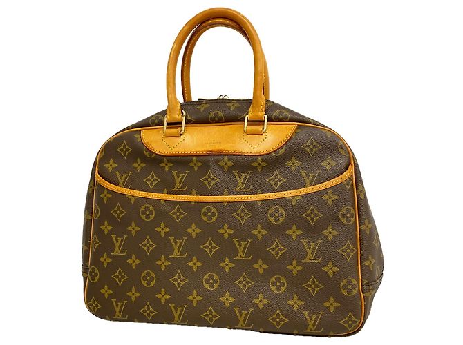 Louis Vuitton Monogram Deauville Handbag Brown