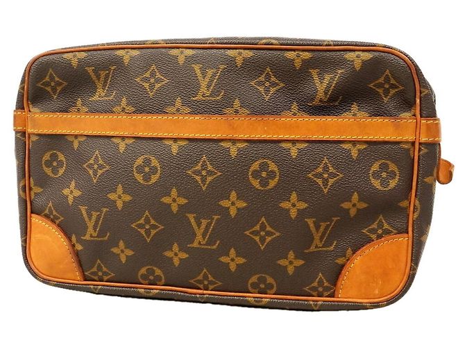 Borsa a Clutch Louis Vuitton Monogram Compiegne 28 Marrone