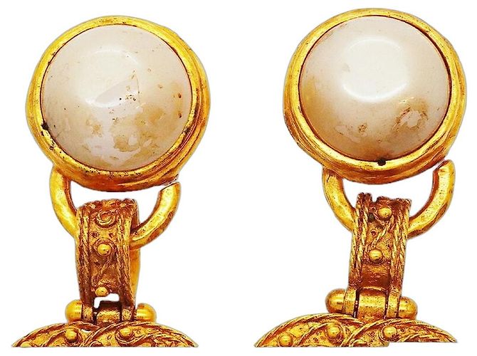 Orecchini a clip Chanel placcati oro D'oro