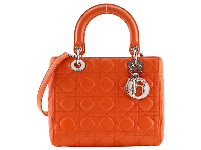 Christian Dior Lady Dior Cannage Medium Orange