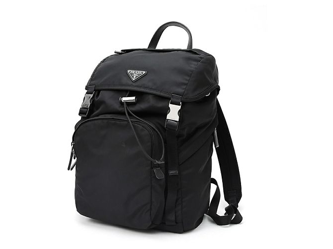 Prada Re-Nylon x Saffiano Leather Backpack Black