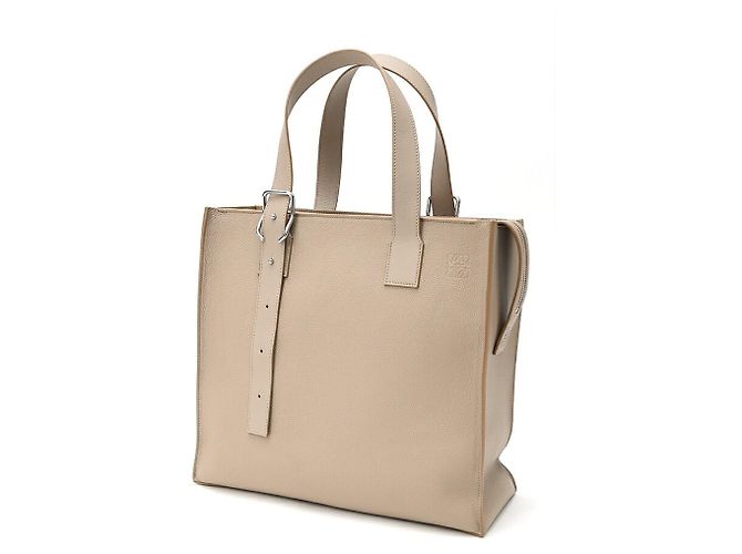 Loewe Buckle Zip Tote Bag Grau