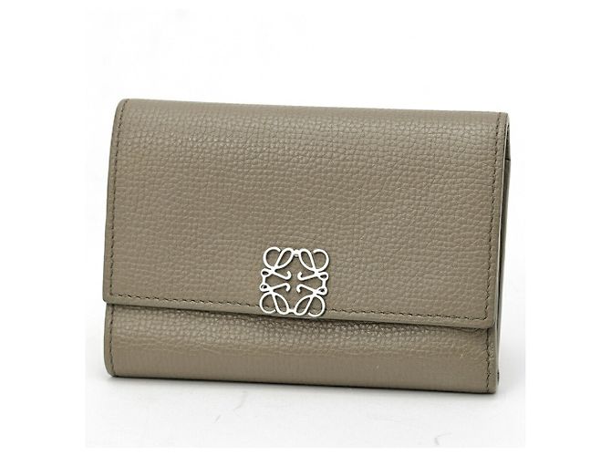 Loewe Anagram Vertical Wallet Khaki