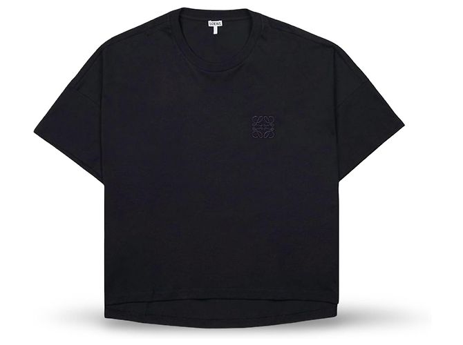 Camiseta Loewe Anagram Negra de Algodón Negro
