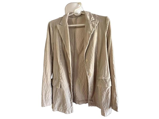 Autre Marque Blazer Transit de viscose e algodão bege