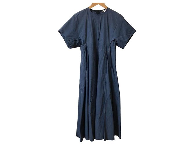 Autre Marque Vestido acampanado de algodón BLAMINK Azul Azul marino