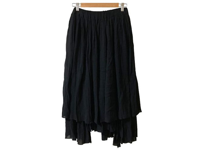 Autre Marque COMME des GARCONS Geraffter Lagenrock Schwarz