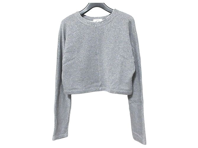 Autre Marque Top pullover dolman Lame yori Marrom Metálico