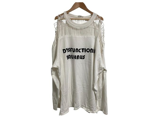 Céline Camiseta de manga larga Celine Dysfunctional Bauhaus Blanco