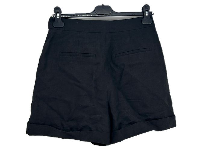 SéZane Leinen Shorts schwarz