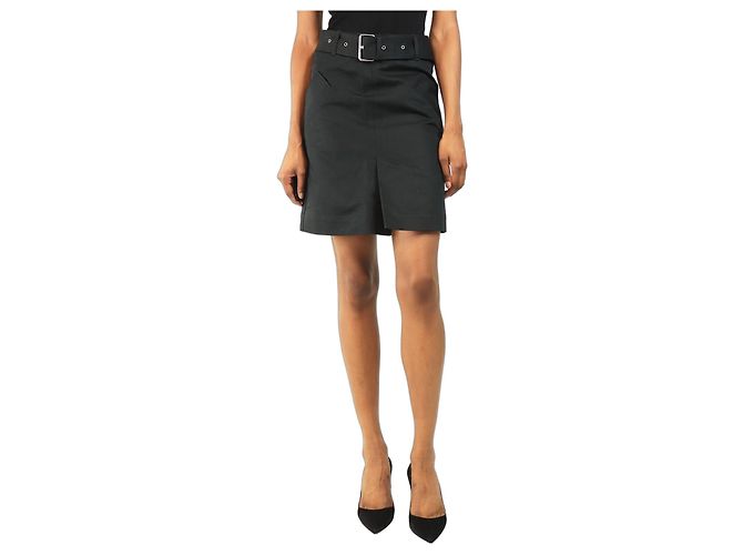 Totême Minifalda negra con cinturón - size UK 4 Negro