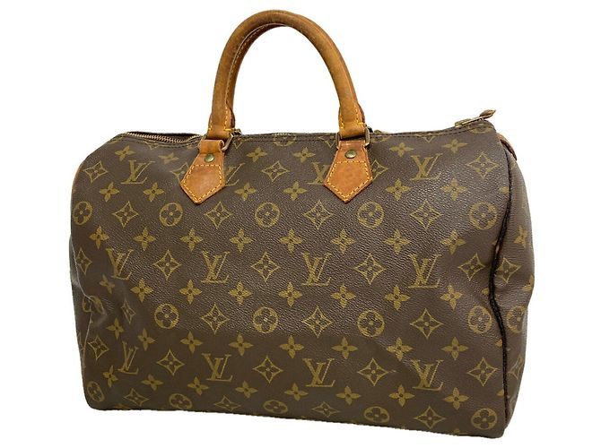 Borsa Louis Vuitton Monogram Speedy 35 Marrone
