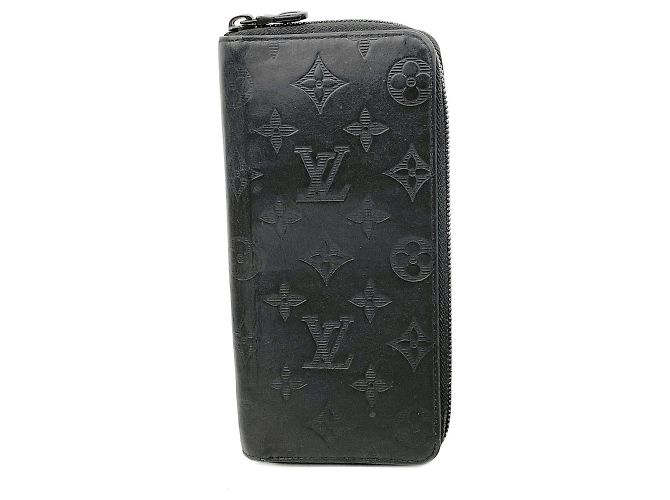 Louis Vuitton Monogram Shadow Zippy Wallet Black