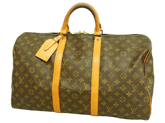 Louis Vuitton Boston Monogram Keepall 50 Marrone