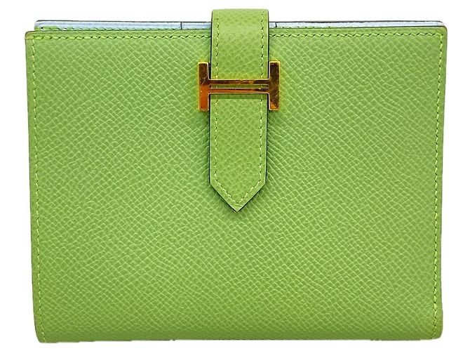Hermès Cartera Hermes Bearn Compact Verso Verde