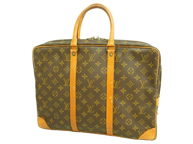 Mala Louis Vuitton Monogram Portedocuments Voyage Marrom