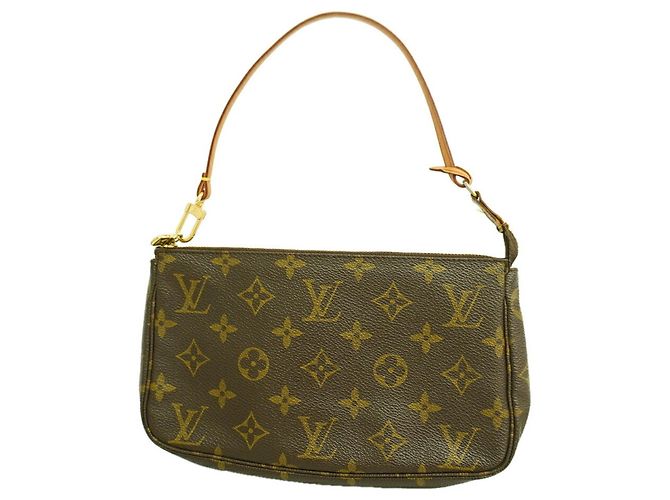 Louis Vuitton Monogram Pochette Accessoires Bag/Pouch Castaño