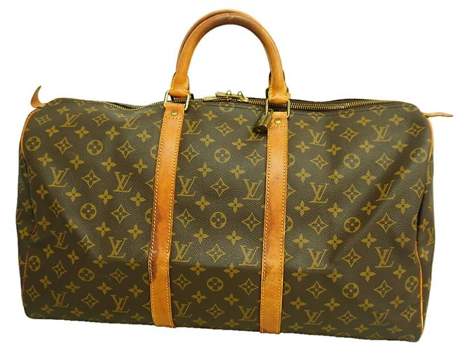 Louis Vuitton Boston Monogram Keepall 50 Marron