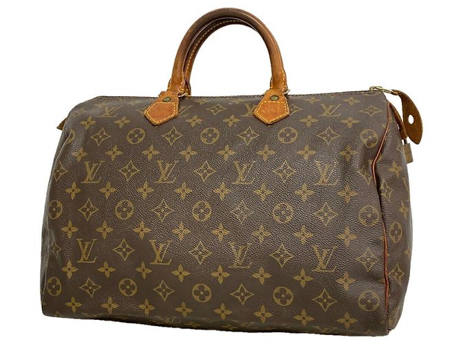 Borsa Louis Vuitton Monogram Speedy 35 Marrone
