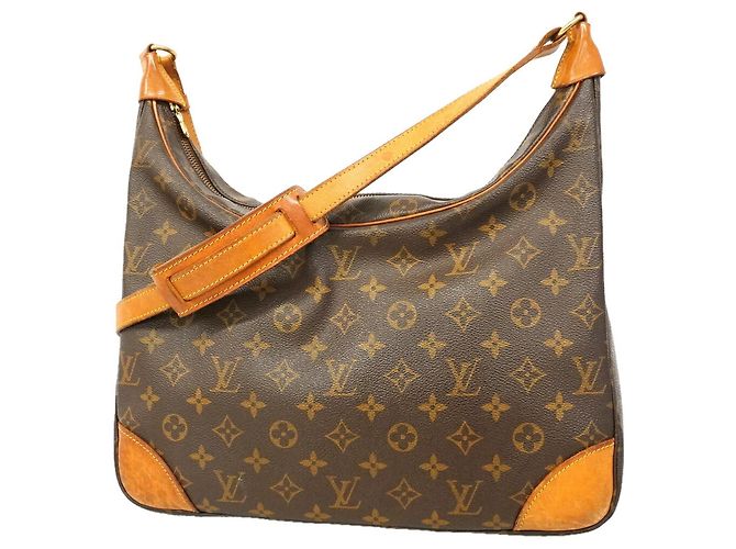 Borsa a tracolla Louis Vuitton Monogram Boulogne 35 Marrone