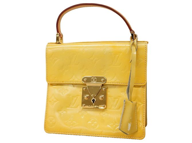 Louis Vuitton Vernis Spring Street Handtasche Grau