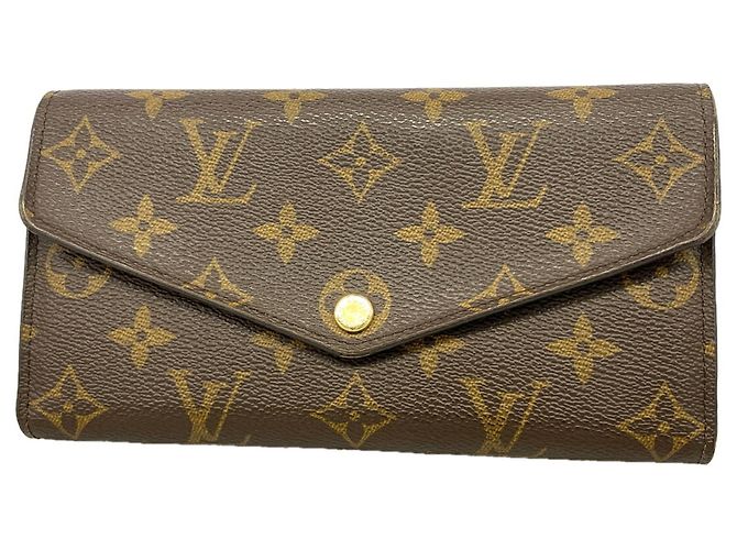 Louis Vuitton Monogram Portefeuille Sarah Long Wallet Marrom