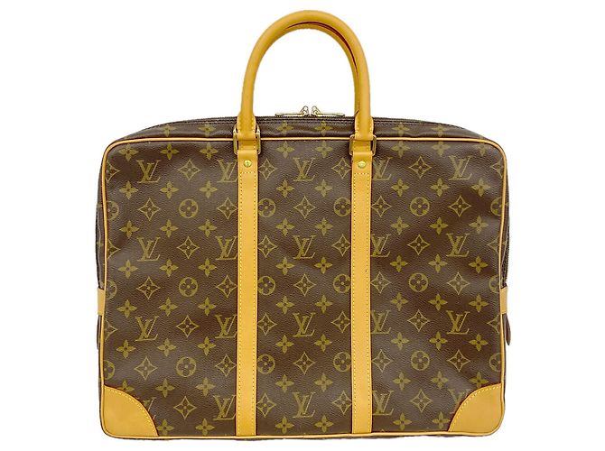 Mala Portedocuments Voyage Louis Vuitton Monogram Marrom