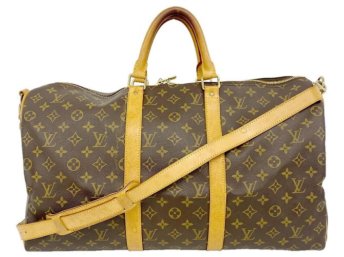 Louis Vuitton Monogram Keepall Bandoulière 50 Marrone