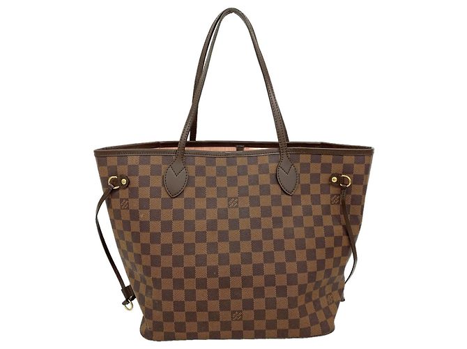 Saco Tote Louis Vuitton Damier Neverfull MM Rosa Damier ebene