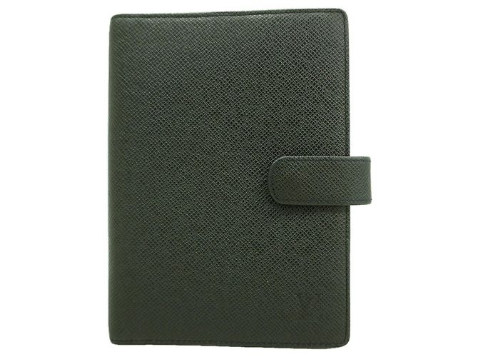 Louis Vuitton Taiga Agenda MM Notebook Cover Grey
