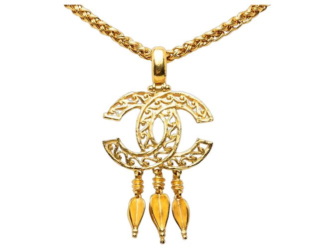 Collana a catena Chanel Vintage Coco Mark Rogue D'oro