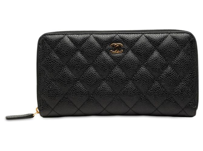 Portamonete Chanel Matelassé Coco Mark Nero Bordò