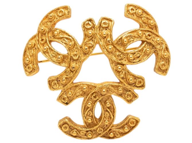 Spilla Chanel Vintage Coco Mark D'oro