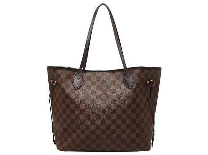 Saco Tote Louis Vuitton Damier Neverfull MM Marrom Damier ebene