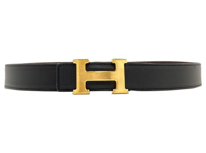 Hermès Hermes Constance H-Belt Black Dark brown
