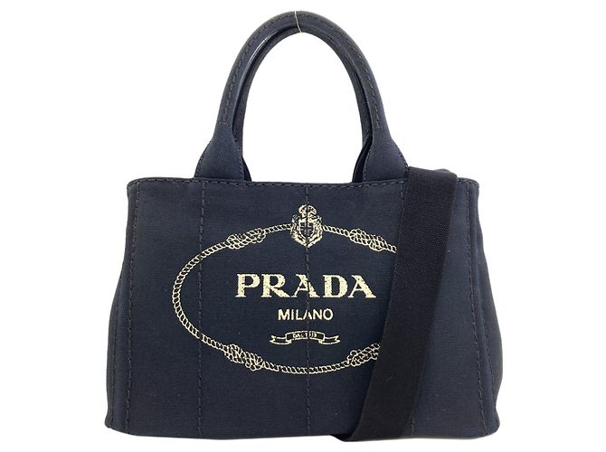 Prada Canapa Mini 2-Way Handtasche Schwarz