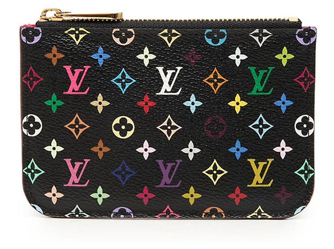 Louis Vuitton Monogram Multicolor Checkbook Holder Black