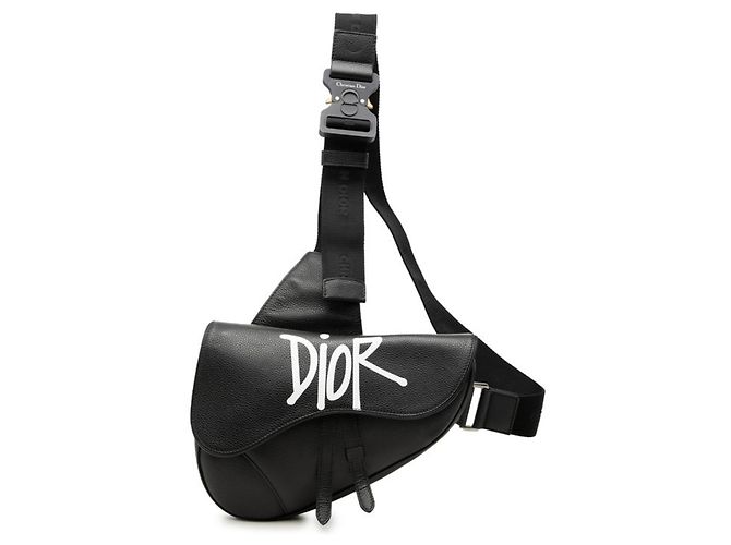 Borsa a tracolla Saddle Christian Dior Nero